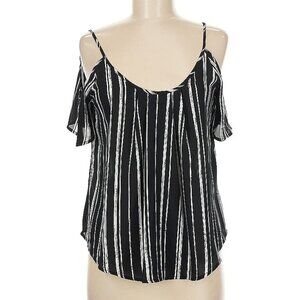 LUSH Striped Cold Shoulder Top- Size Medium
